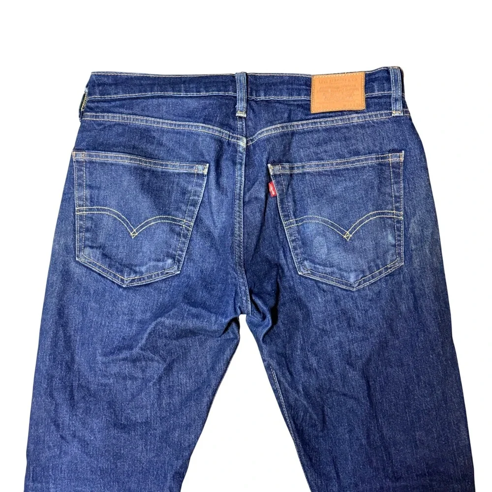 Levis Premium 502‎ Reg Taper Jeans Mens 30x30 Dark Wash Indigo Big E 29507-0020
